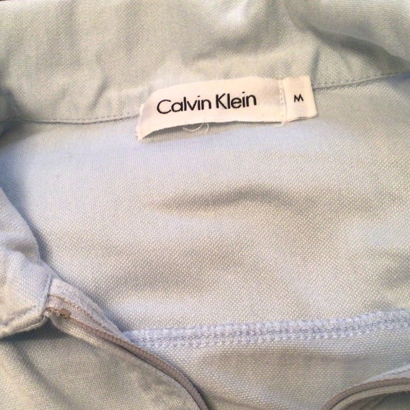 Vintage Calvin Klein Light Blu Short Sleeve Polo Shirt Sz M - Picture 3 of 5